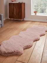 Next Think Rugs Rose Super Teddy Double Sheepskin Plain Shaggy Rug 60cm x 180cm- Buy online at McGrocer