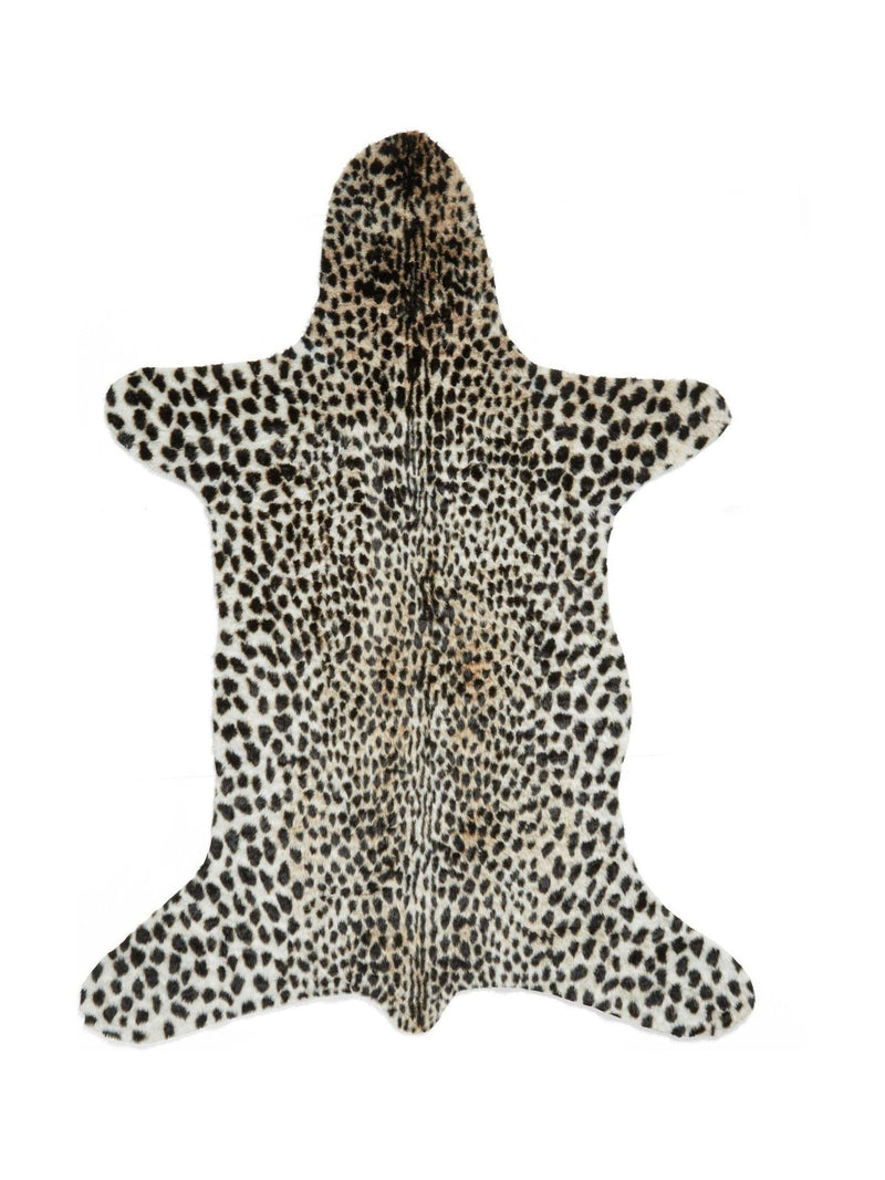 Think Rugs brown faux fur cheetah rug (British brand)