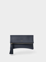 Next Osprey London Blue Bexley Grainy Hide Leather Clutch Bag- Buy online at McGrocer