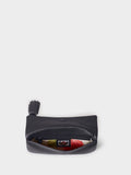 Osprey London blue Bexley grain leather clutch bag, imported from the UK