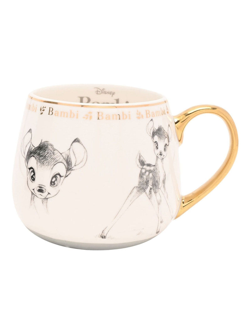 Disney Bambi mug ceramic white with gold handle (British brand)