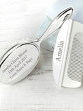 Treat Republic personalised silver plated baby brush and comb set - British product