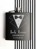 Treat Republic personalised groomsman matte hip flask 6oz (British brand)