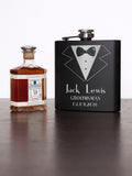 Treat Republic personalised groomsman matte hip flask 6oz (British brand)