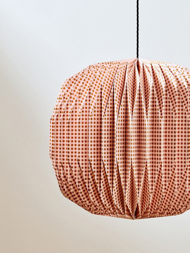 Oliver Bonas pink gingham lamp shade 39cm (British brand)