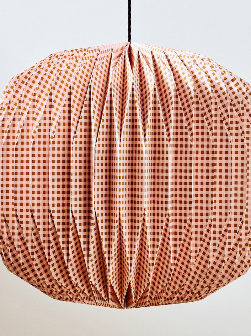 Oliver Bonas pink gingham lamp shade 39cm (British brand)