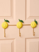 Next Oliver Bonas Yellow Lemon Raffia Wall Storage Hooks- Buy online at McGrocer