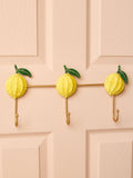 Oliver Bonas lemon raffia wall storage hooks (British brand)