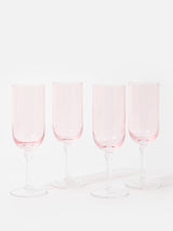 Next Oliver Bonas Set of 4 Pink Maya Champagne Flutes- Buy online at McGrocer