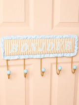 Next Oliver Bonas Blue Bonjour Blue Striped Wall Storage Hooks- Buy online at McGrocer