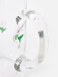 Oliver Bonas clear glass jug with tulip motifs (British brand)