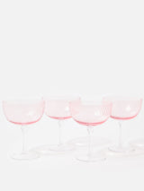 Next Oliver Bonas Set of 4 Pink Maya Champagne Saucers- Buy online at McGrocer