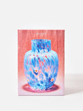 Oliver Bonas blue daisy blue spot vase 26cm (British brand)