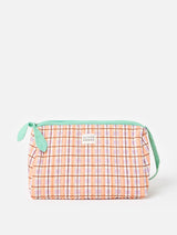Next Oliver Bonas Pink & Green Check Wash Bag- Buy online at McGrocer