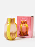 Oliver Bonas Yellow Llenya glass vase 21cm - British product
