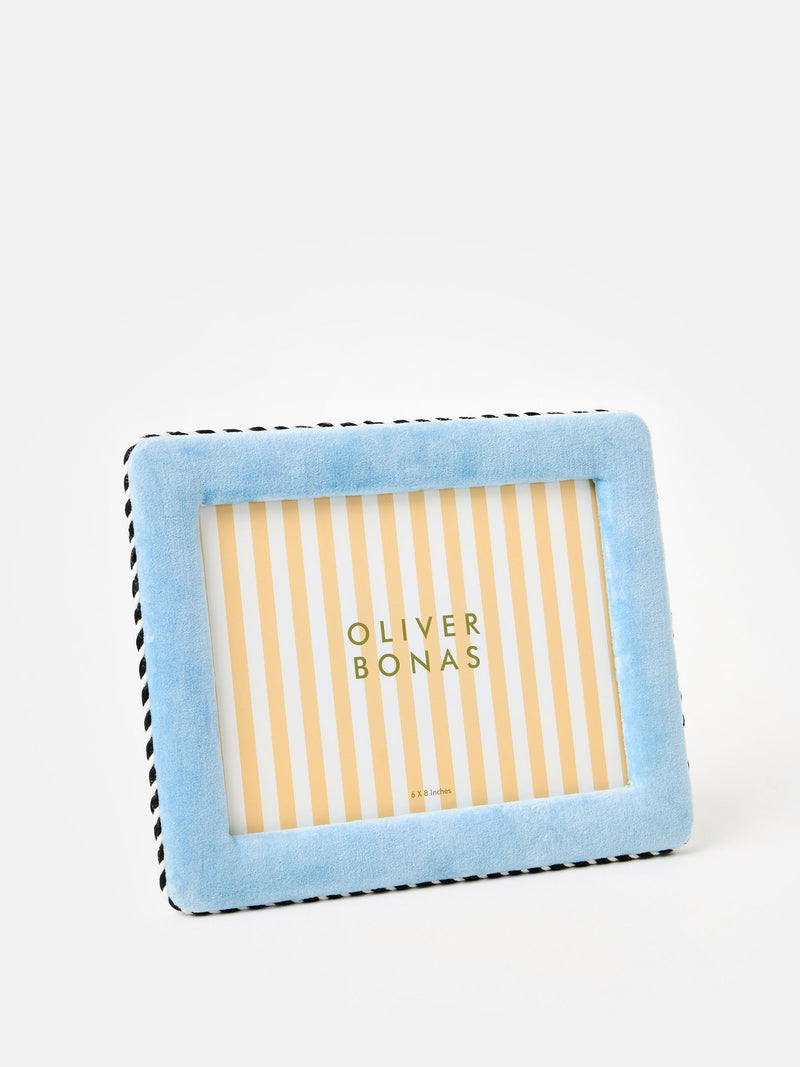 Oliver Bonas blue velvet photo frame 6x8 (British brand)