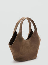 Next Mango Brown 100% Suede Shoulder Bag- Buy online at McGrocer