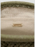 Mango khaki green straw clutch, UK version