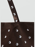 Mango brown studded large tote, imported from the UK