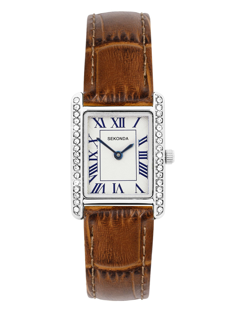 Sekonda Colette rectangular analogue watch 22mm, imported from the UK