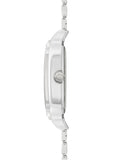 Sekonda Rene 40mm square analogue watch with silver bracelet (British brand)