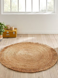 La Redoute Intérieurs Aftas fringed round jute rug, UK version
