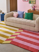 Next La Redoute Intérieurs Yellow/Red Rohana 100% Wool Rug 200 x 290 cm- Buy online at McGrocer