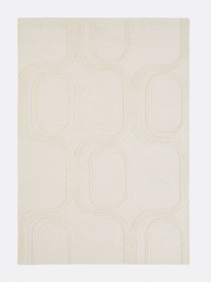 La Redoute Intérieurs Ecru Massimo wool rug 200x290 cm, imported from the UK