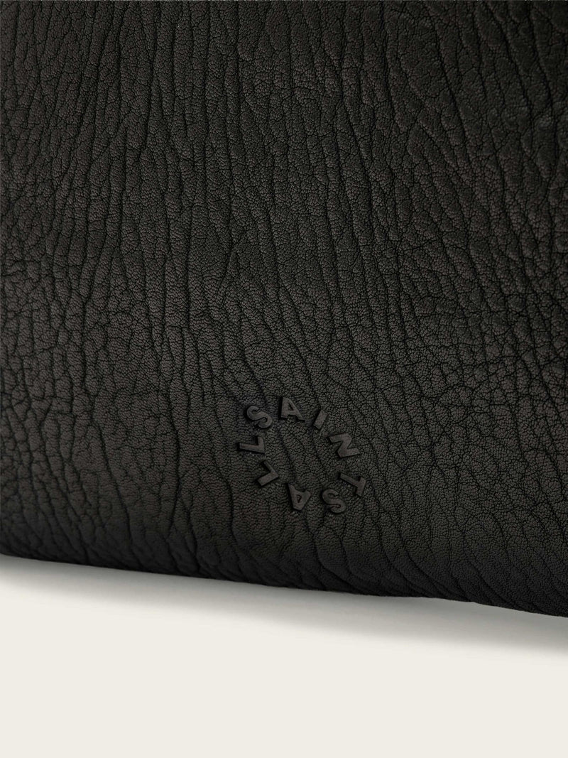 AllSaints Black Haven flat crossbody bag, imported from the UK
