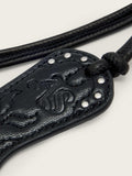 AllSaints leather cowboy boot keyring 19cm, imported from the UK