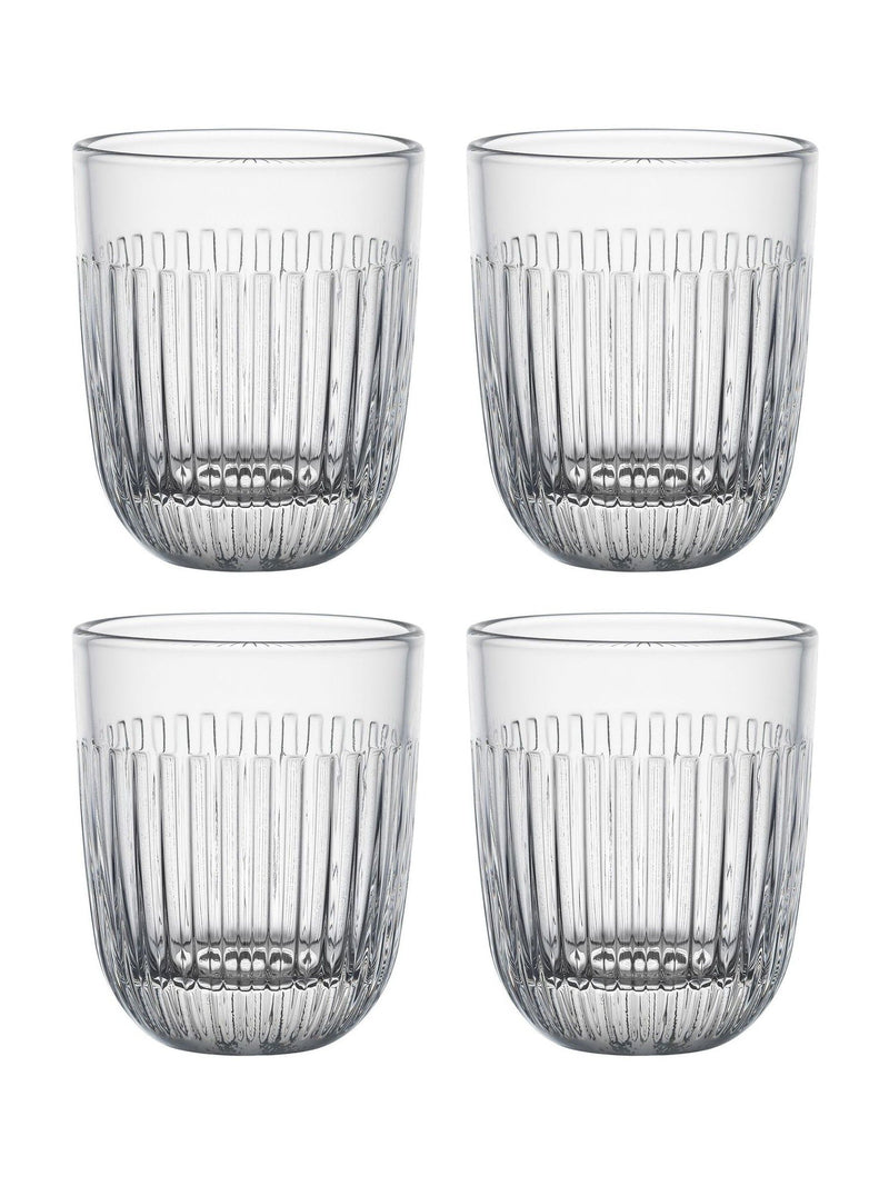 La Rochère Ouessant pressed glass tumblers set of 4 - British product