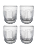 La Rochère Ouessant pressed glass tumblers set of 4 - British product