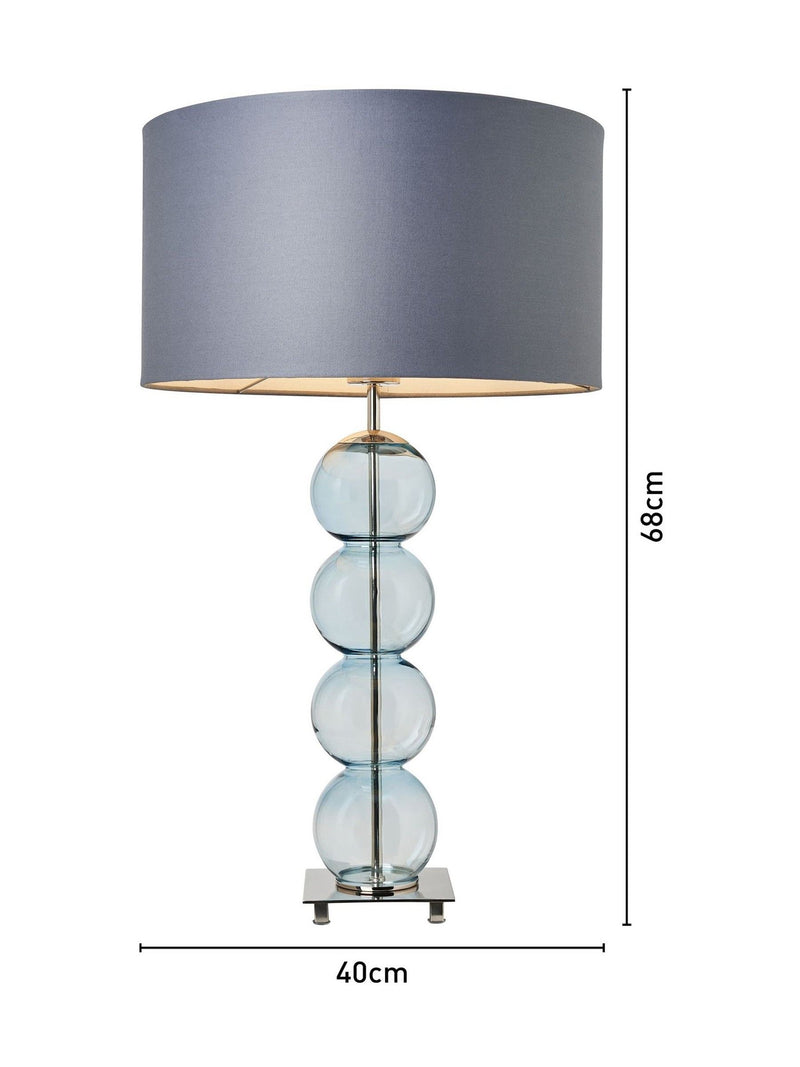 BHS Blue Nickel Metro Ball Stacked Table Lamp (British brand)