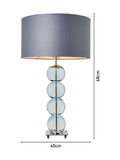 BHS Blue Nickel Metro Ball Stacked Table Lamp (British brand)