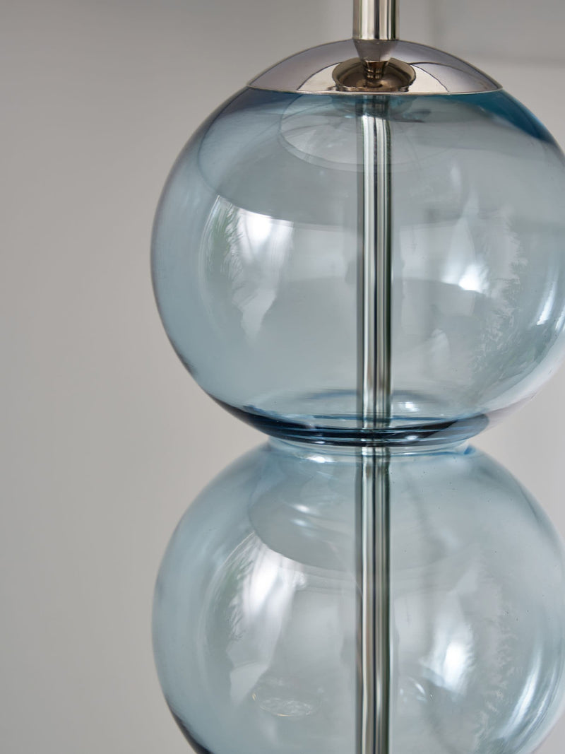 BHS Blue Nickel Metro Ball Stacked Table Lamp (British brand)