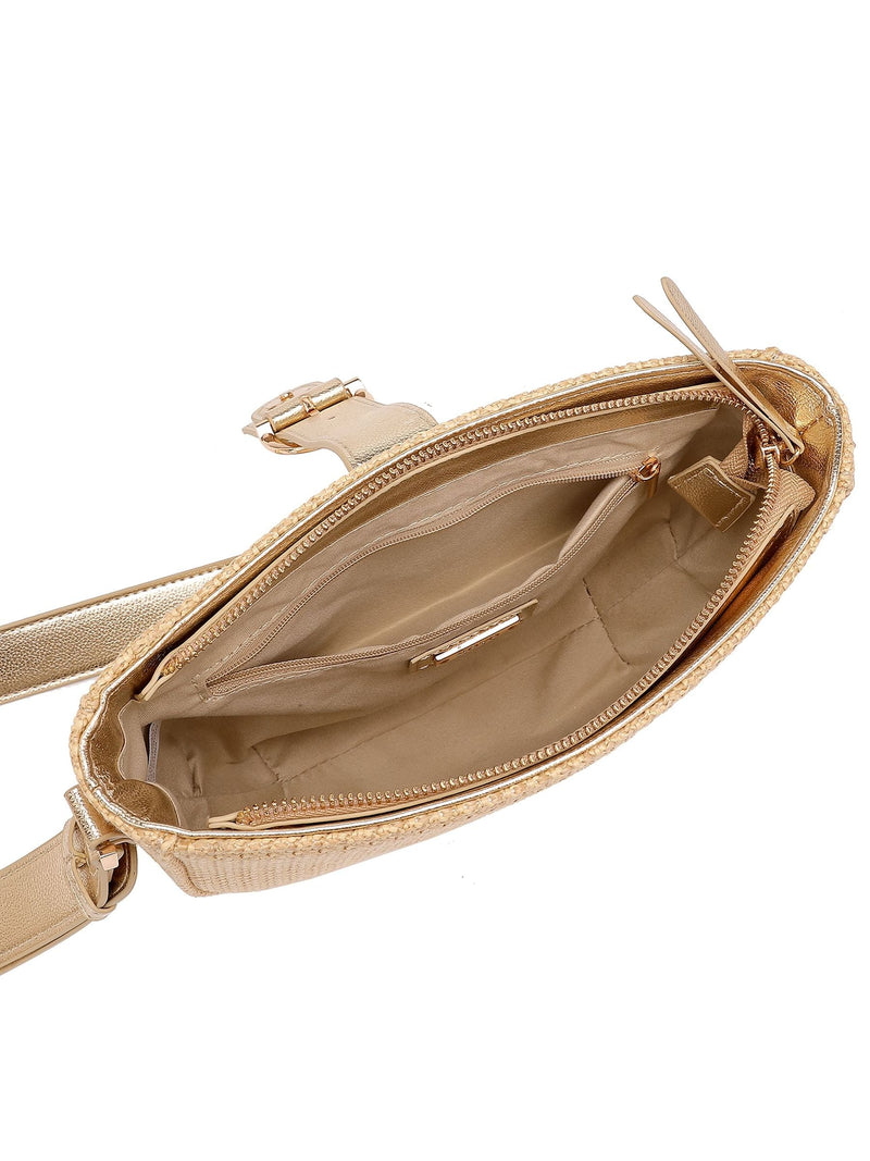 Novo Gold Amalfi buckle cross body bag, UK version
