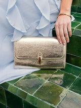 Next Novo Gold Angel Hardware Detail Chain Clutch Bag- Buy online at McGrocer