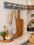 Laura Ashley grey ribbed coat hook with five pegs - British product