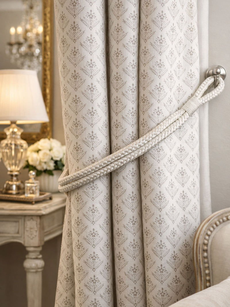 Laura Ashley white curtain tiebacks set of 2 - British product