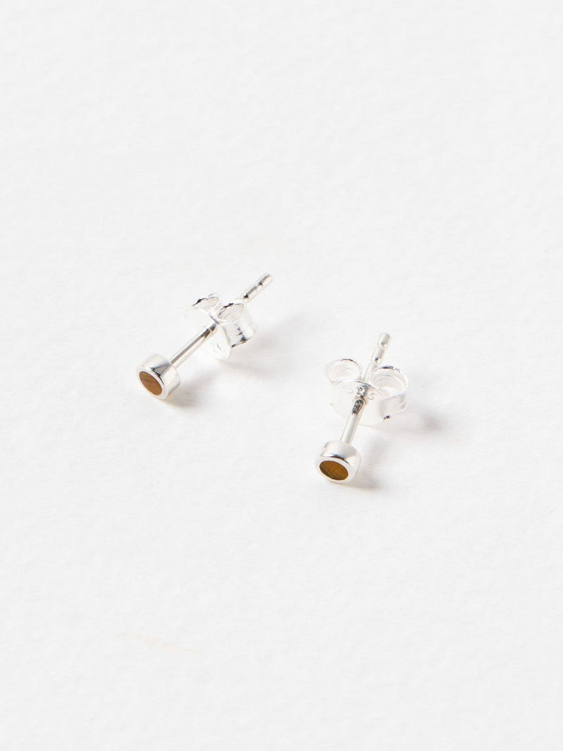 Oliver Bonas tiger's eye mini stud earrings, UK version