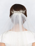 Jon Richard silver crystal wreath comb, imported from the UK