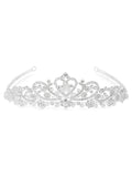 Jon Richard Silver Iris diamante tiara 150mm, imported from the UK