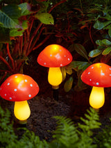 Next Lights4fun Red Set of 3 Solar Mushroom Garden Lights- Buy online at McGrocer