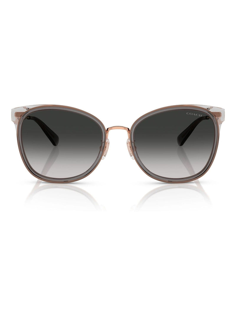 Coach square sunglasses in rose gold and dark grey - British product