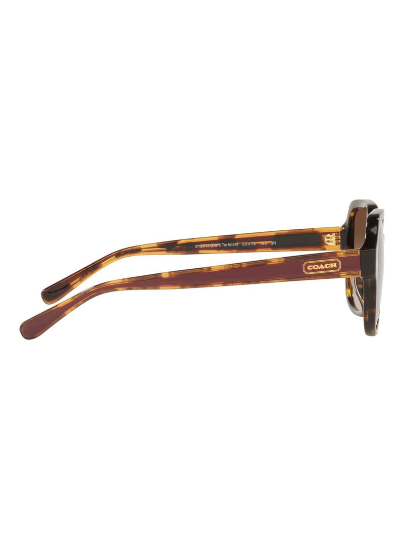 Coach brown rectangle sunglasses with gradient lenses, UK version