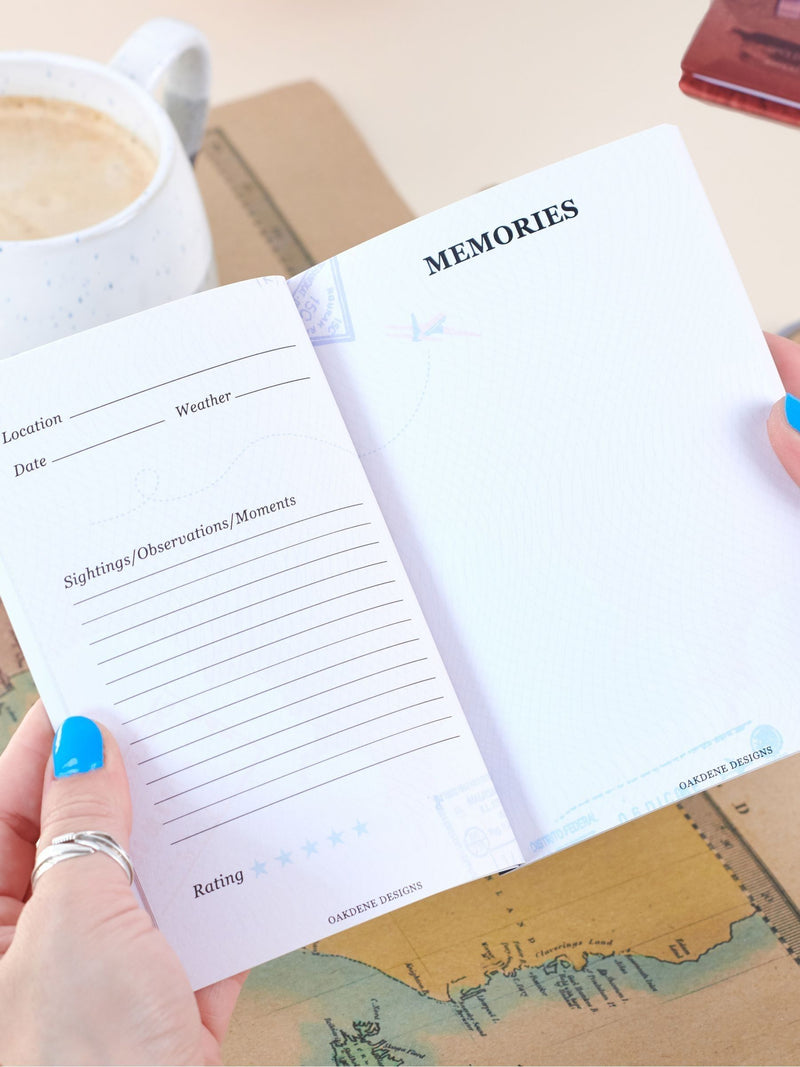 Oakdene personalised couple's passport adventure journal, UK version