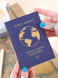 Oakdene personalised couple's passport adventure journal, UK version