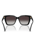 Ralph Lauren black square sunglasses polished acetate grey gradient lenses (British brand)