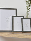 Widdop grey faux shagreen frame 8x10, imported from the UK