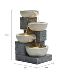 Charles Bentley Grey Rhine cascading garden water feature, UK version